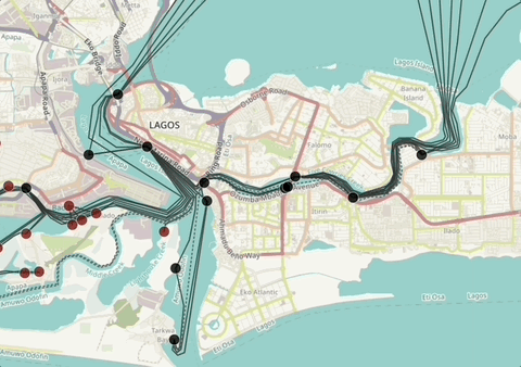 Lagos Ferry Map